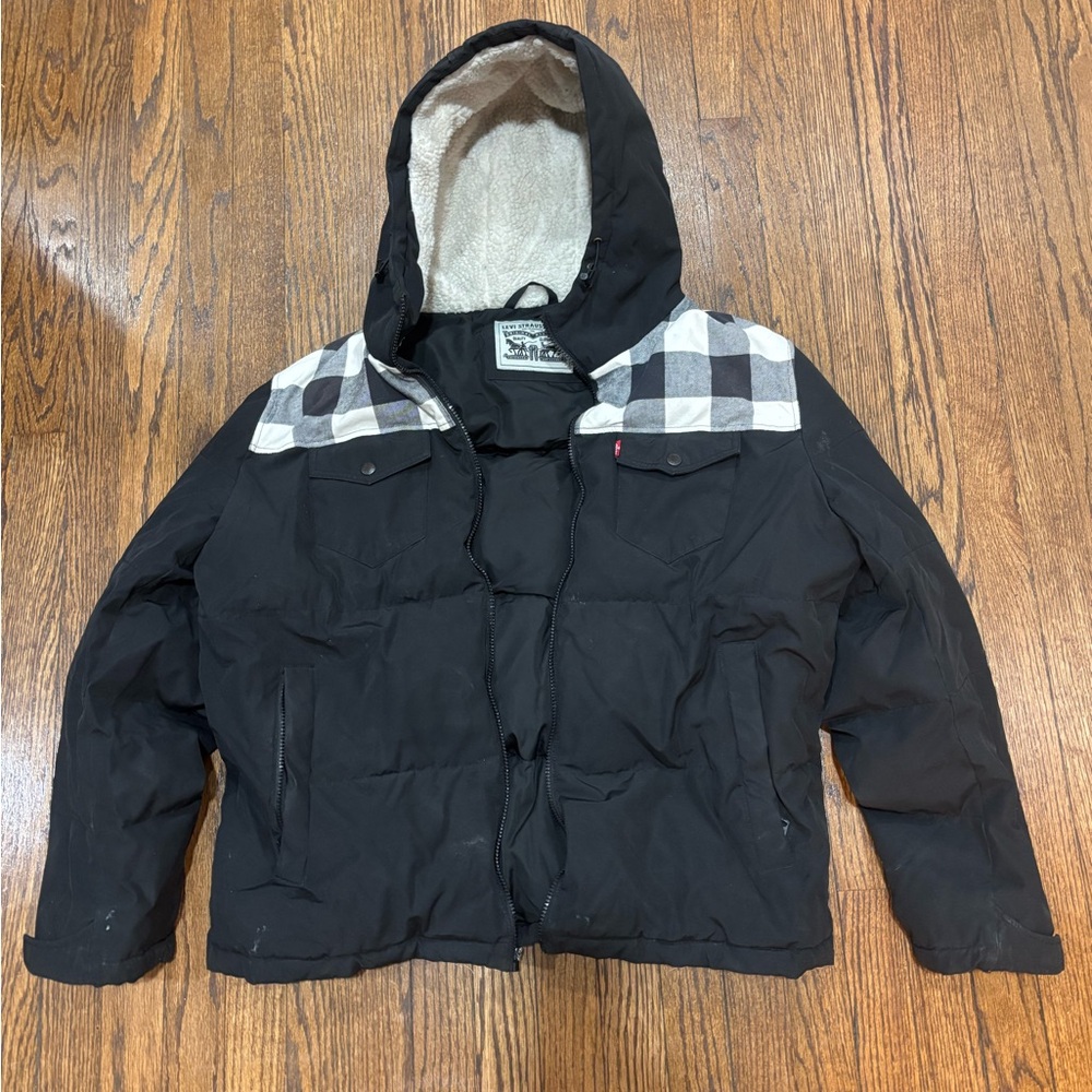 Levi's Black Jacket with White Label